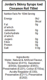Skinny Mixes Sugar Free Iced Cinnamon Roll Syrup (6 x 750ml)