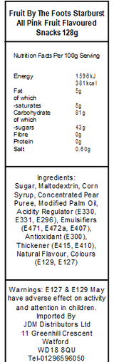 Fruit By The Foot Starburst ALL PINK Flavoured Fruit Snacks (12 x 128g)