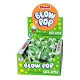 Charms Blow Pops Lollipop 48 Count | Sour Apple Bubble Gum Filled Flavoured (1 x 48ct)