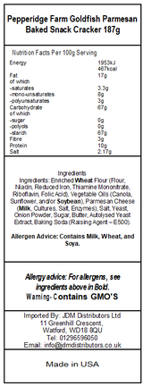 Pepperidge Farm Goldfish Parmesan Baked Snack Crackers (24 x 187g)