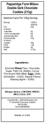 Pepperidge Farm Milano Double Dark Chocolate Distinctive Cookies (24 x 213g)