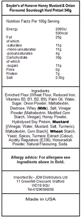 Snyder's Pretzel Pieces Honey Mustard & Onion (12 x 340g)