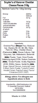 Snyder's Pretzel Pieces Cheddar Cheese (12 x 318g)