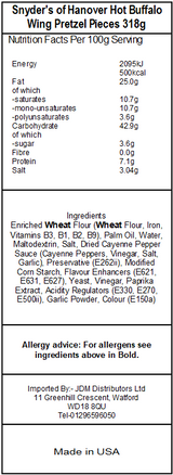 Snyder's Pretzel Pieces Hot Buffalo Wings (12 x 319g)