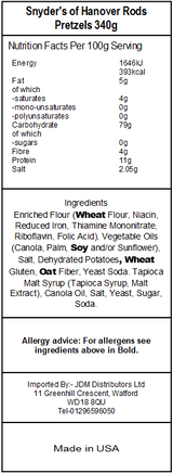 Snyder's of Hanover Rods Pretzels (12 x 340g)