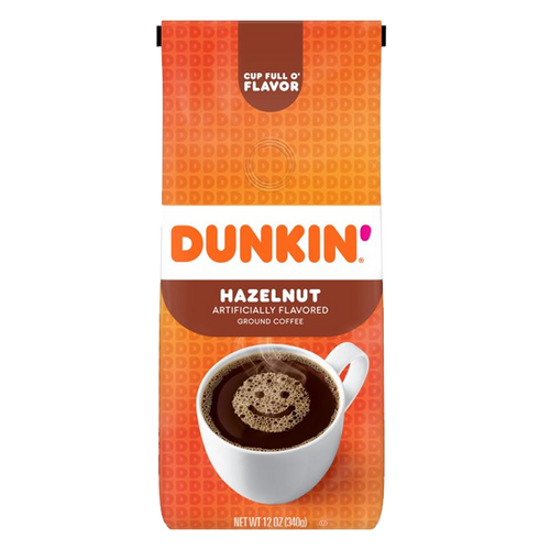 Dunkin Hazelnut Flavoured Ground Coffee (6 x 340g)