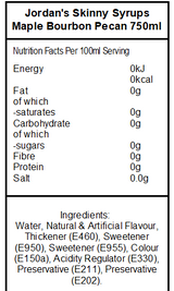 Skinny Mixes Sugar Free Maple Bourbon Pecan (6 x 750ml)