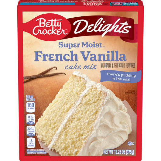 Betty Crocker Super Moist French Vanilla Cake Mix (12 x 375g)