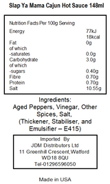 Walker & Sons Slap Ya Mama Cajun Hot Sauce (12 x 148ml)