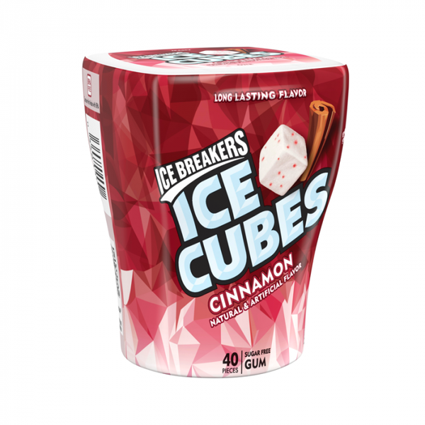 Ice Breaker Ice Cubes Cinnamon Sugar Free Gum (6 x 40pc)