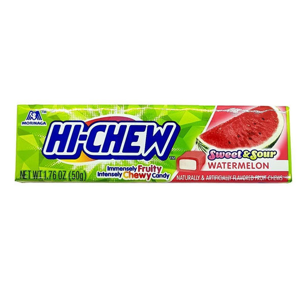 Morinaga Hi-Chew Sweet & Sour Watermelon Flavoured Chewy Candy (15 x 50g)