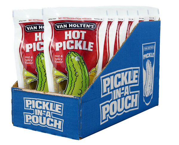 Van Holten's Pickle-In-A-Pouch Large Hot Pickle Hot & Spicy Flavour (12ct)