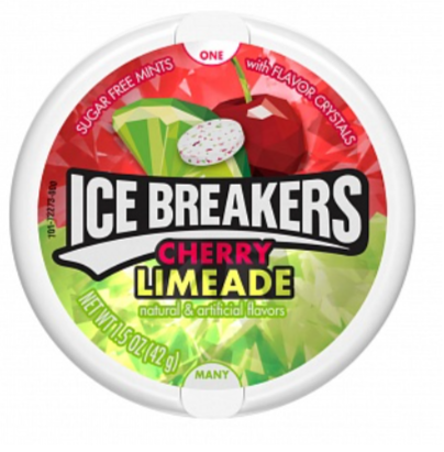 Ice Breaker Cherry Limeade Sugar Free Mints (8 x 43g)
