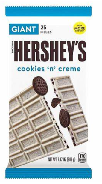 Hershey's Cookies n Crème Giant Bar (12 x 208g)