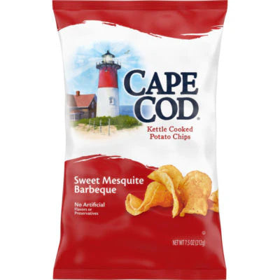 Cape Cod Sweet Mesquite BBQ Kettle Cooked Potato Chips (12 x 212g)