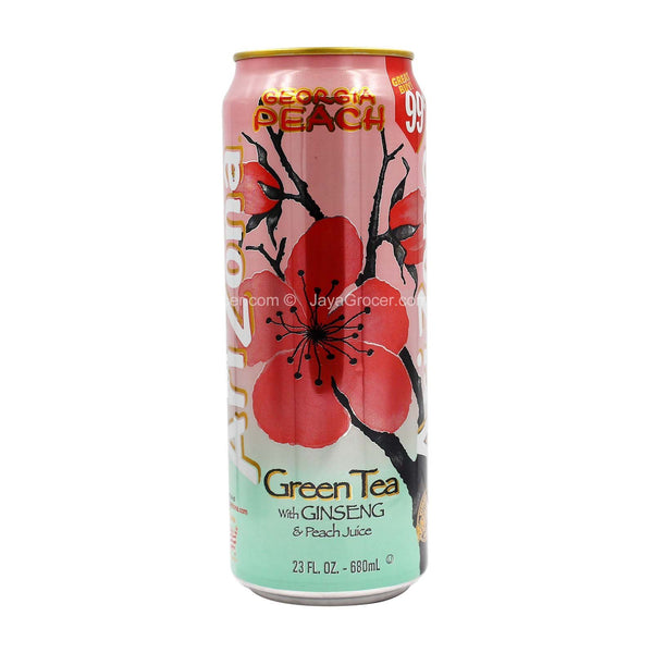 AriZona Georgia Peach Green Tea with Ginseng and Peach Juice
