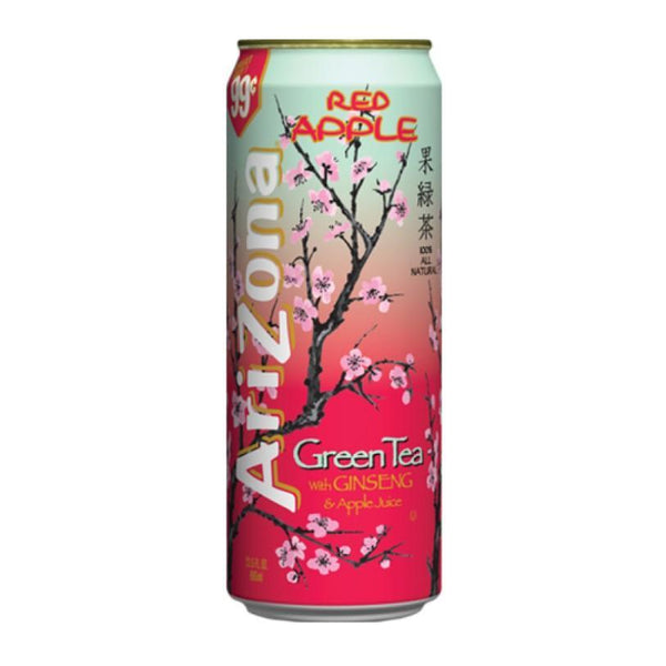 AriZona Green Tea with Ginseng & Apple Juice (24 x 680ml)