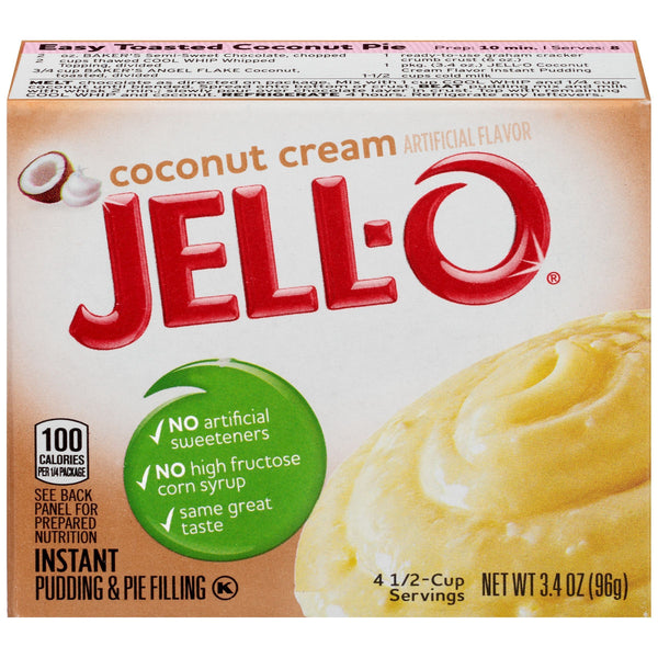 Jell-O Coconut Cream Instant Pudding & Pie Filling (24 x 96g)