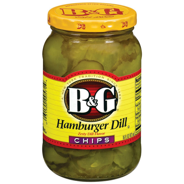 B&G Hamburger Dill Chips (12 x 453g)