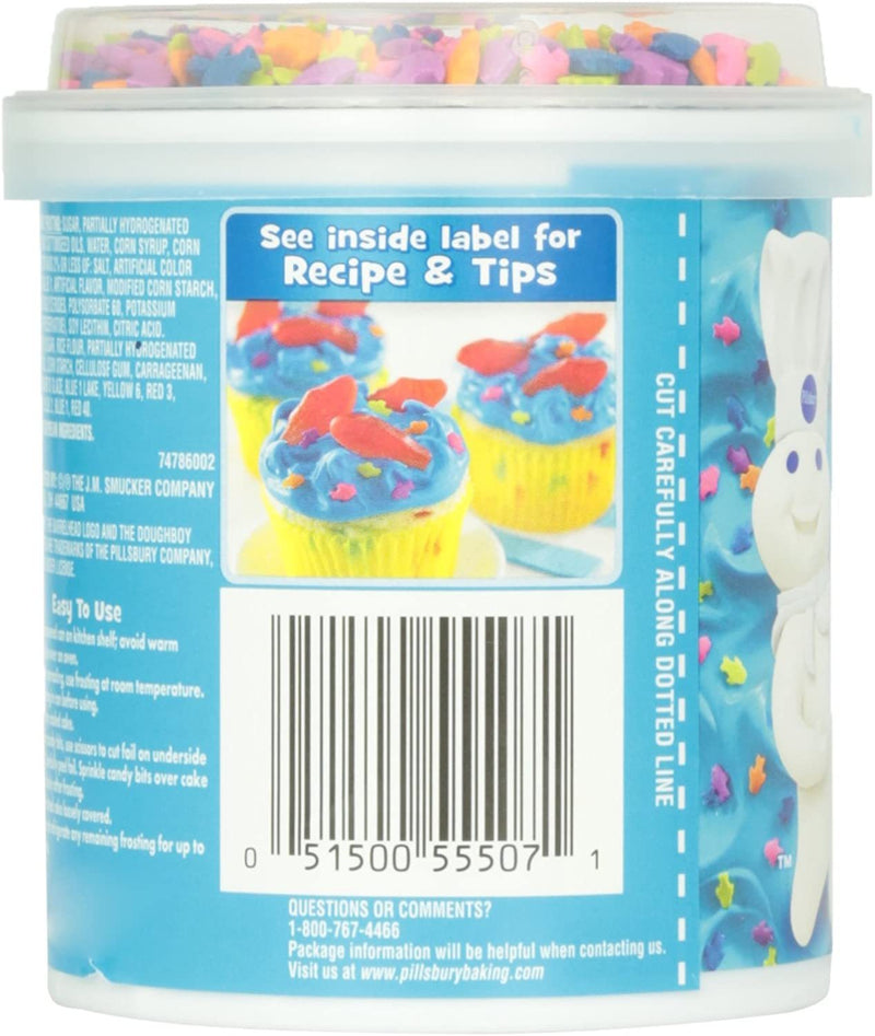 Pillsbury Happy Birthday Funfetti Aqua Blue Vanilla Frosting (8 x 440g)