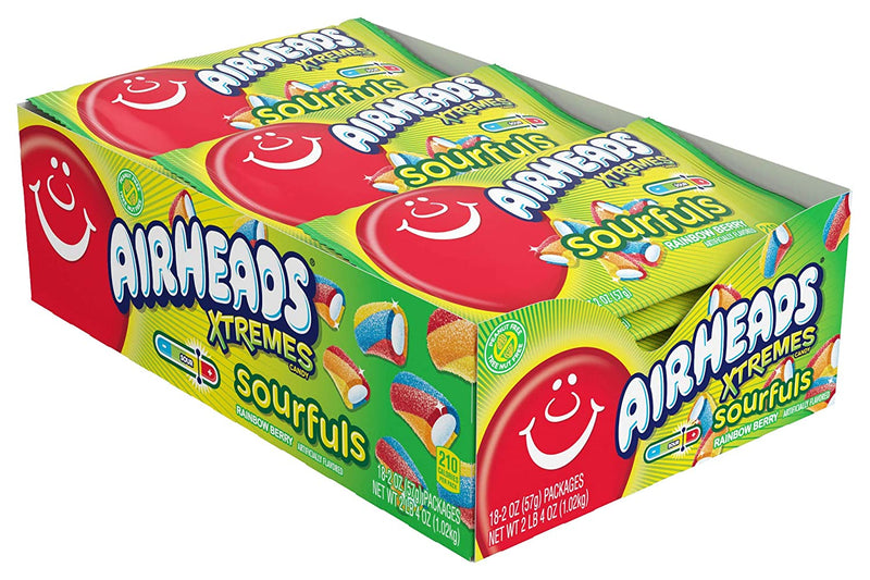Airheads Xtremes Sourfuls Rainbow Berry Candy (12 x 170g)