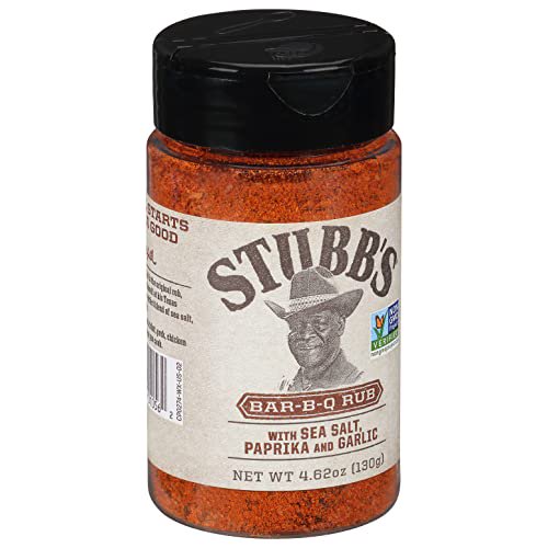 Stubb's BAR-B-Q Rub with Sea Salt Paprika and Garlic (6 x 130g)