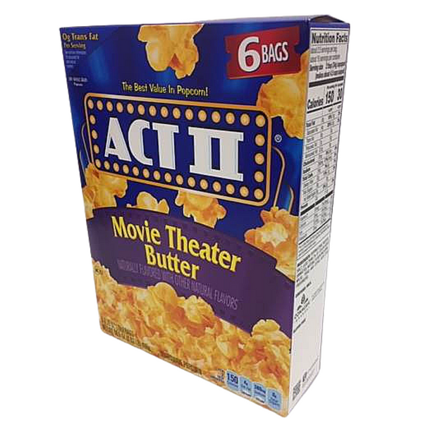 ACT II Microwave Popcorn MOVIE THEATRE (6 x 467g)