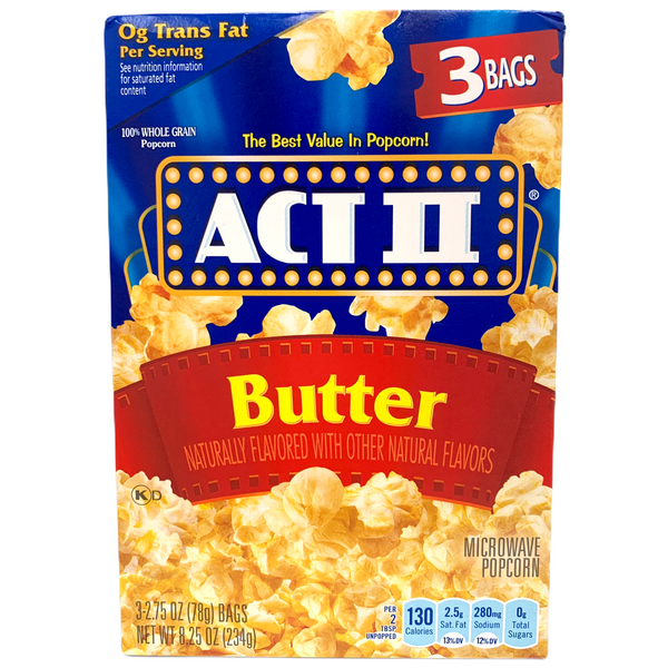 ACT II Microwave Popcorn Butter (12 x 234g)
