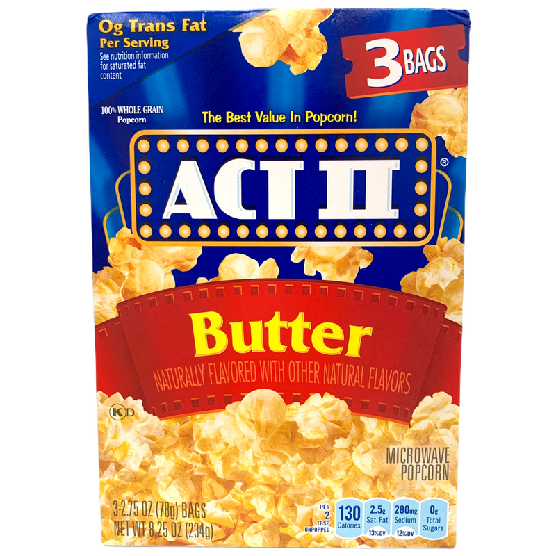 ACT II Microwave Popcorn Butter (6 x 467g)