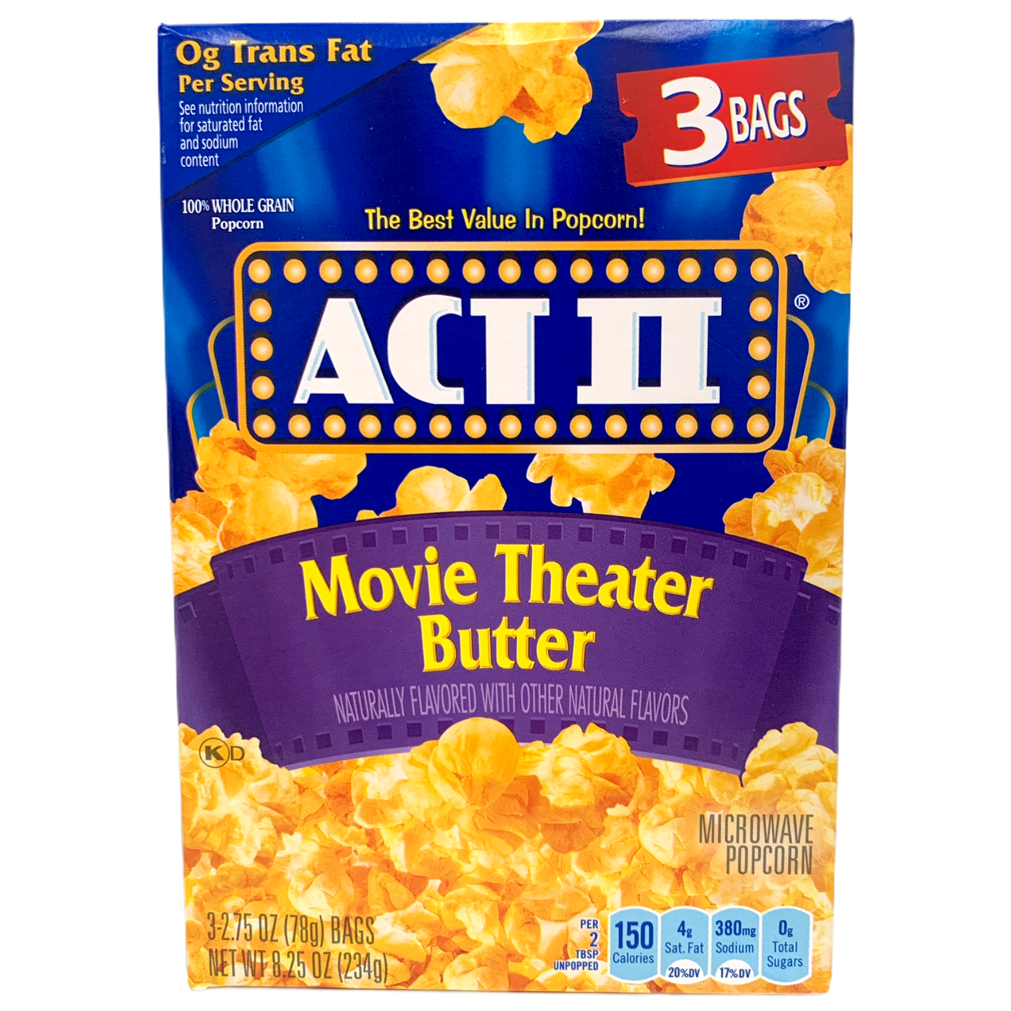 ACT II Microwave Popcorn MOVIE THEATRE (12 x 234g) – JDM Distributors Ltd