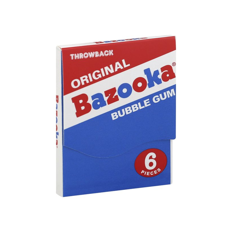 Bazooka Throwback Original Bubble Gum Mini Wallet Pack - NEW (12 x 6ct)