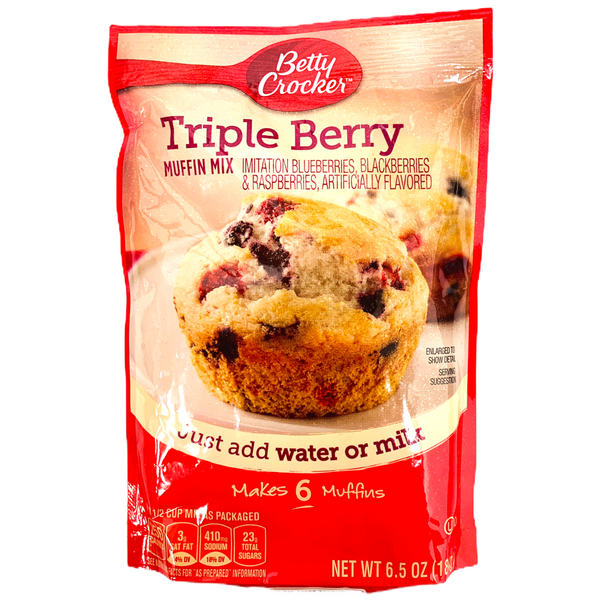 Betty Crocker Muffin Mix Triple Berry POUCH (9 x 184g)
