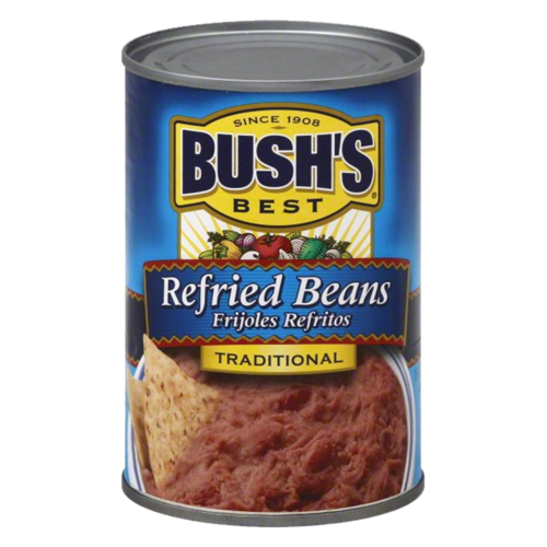 Bush's Best Traditional Refried Beans (12 x 454g)