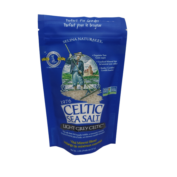 CELTIC SEA SALT®LIGHT GREY (coarse salt) ½ lb Resealable Bags (6 X 227g)