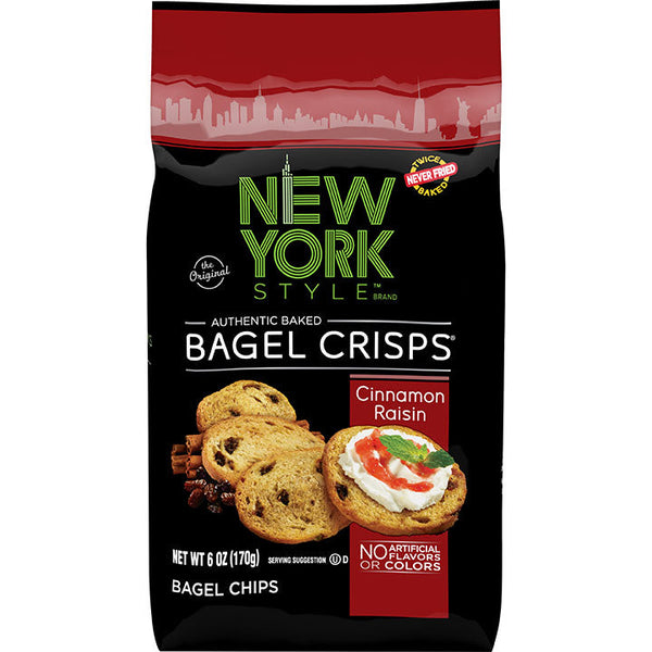 New York Style Cinnamon Raisin Bagel Crisps (6 x 170g)