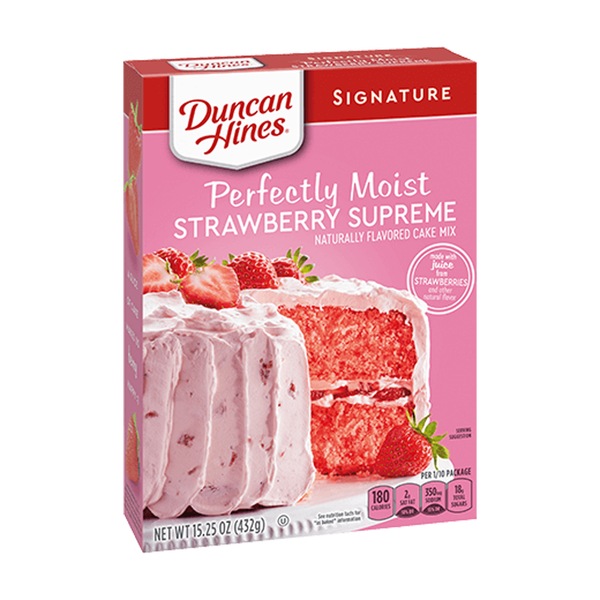 Duncan Hines Signature Strawberry Supreme Cake Mix (12 X 432g)