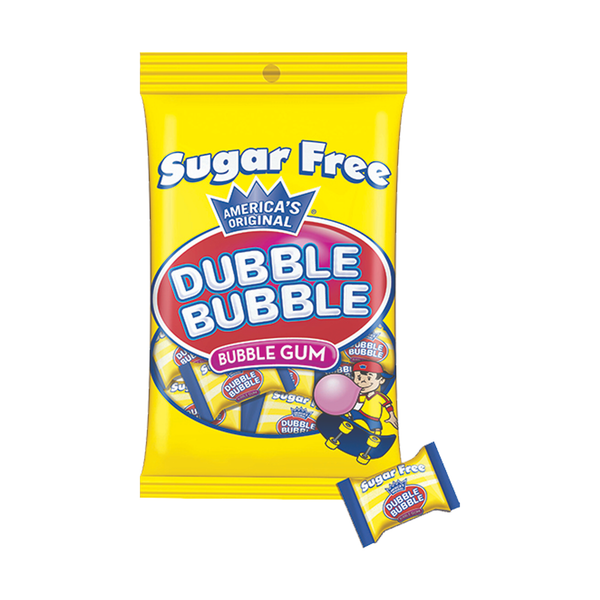 Dubble Bubble Sugar Free Bubble Gum Bag (12 x 92g)
