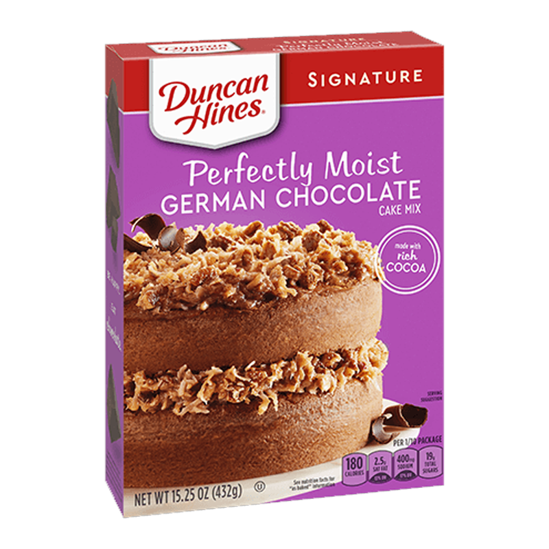 Duncan Hines Signature Perfectly Moist German Chocolate Cake Mix (12 x 432g)