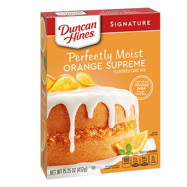Duncan Hines Signature Perfectly Moist Orange Supreme Cake Mix (12 x 432g)