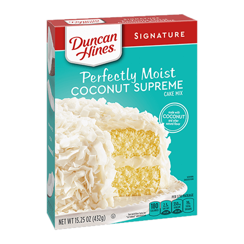 Duncan Hines Signature Perfectly Moist Coconut Supreme Cake Mix (12 X 432g)