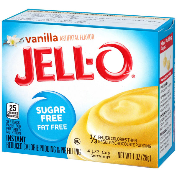 Jell-O Sugar Free Fat Free Vanilla Instant Pudding & Pie Filling (24 x 25g)
