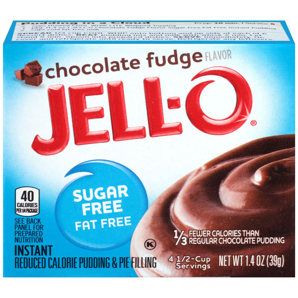 Jell-O Sugar Free-Fat Free Chocolate Fudge Instant Pudding & Pie Filling (24 x 39g)