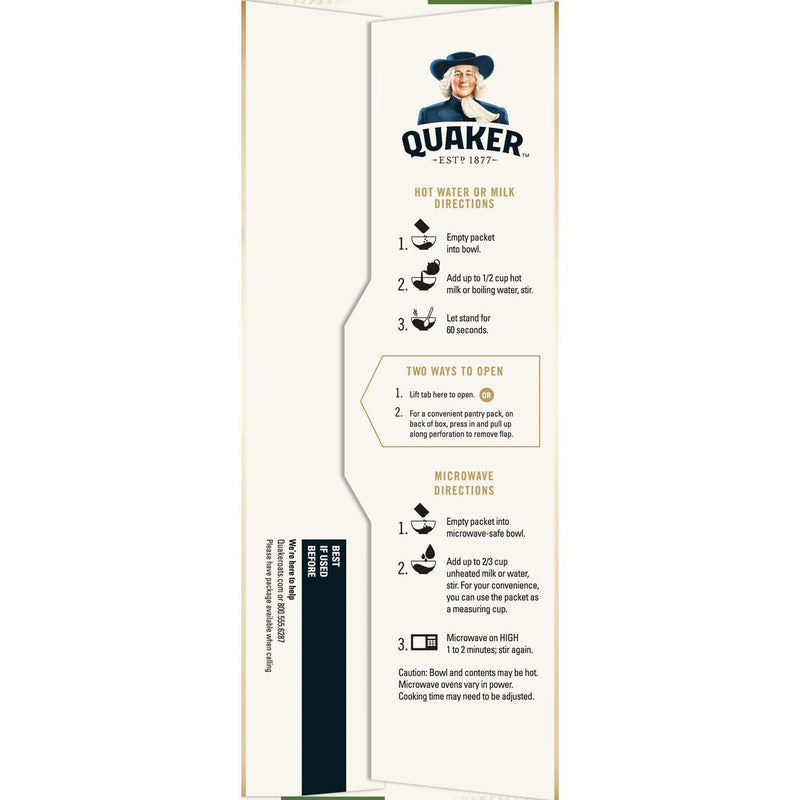 Quaker Instant Oatmeal Apple & Cinnamon (12 x 430g)