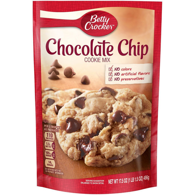 Betty Crocker Chocolate Chip Cookie Mix Pouch (12 x 496g)
