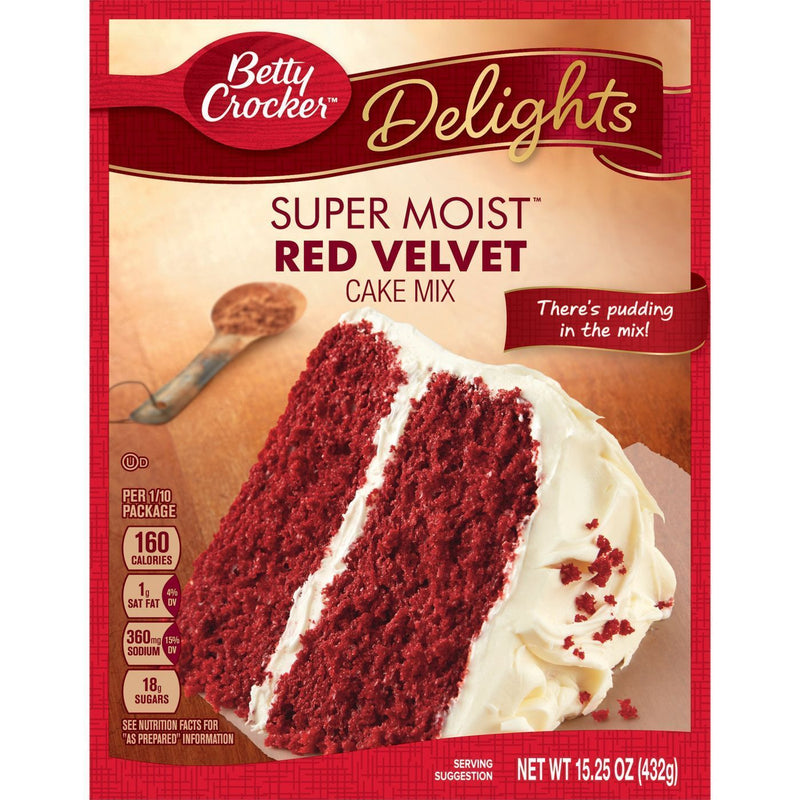 Betty Crocker Super Moist Red Velvet Cake Mix (12 x 375g)