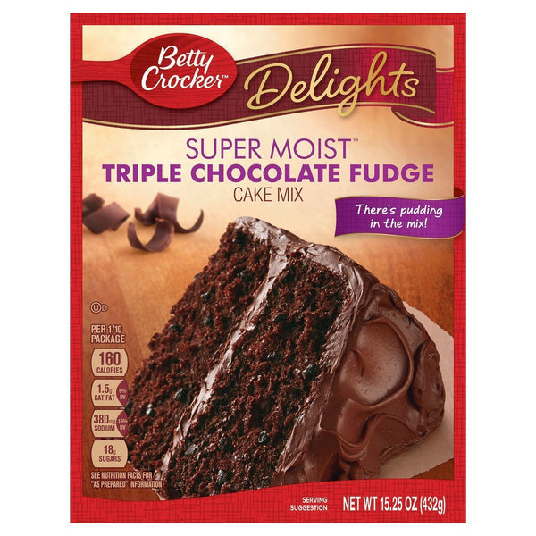 Betty Crocker Super Moist Triple Chocolate Cake Mix (12 x 375g)