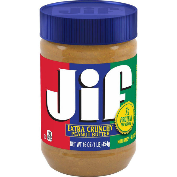 Jif Extra Crunchy Peanut Butter (12 x 454g)