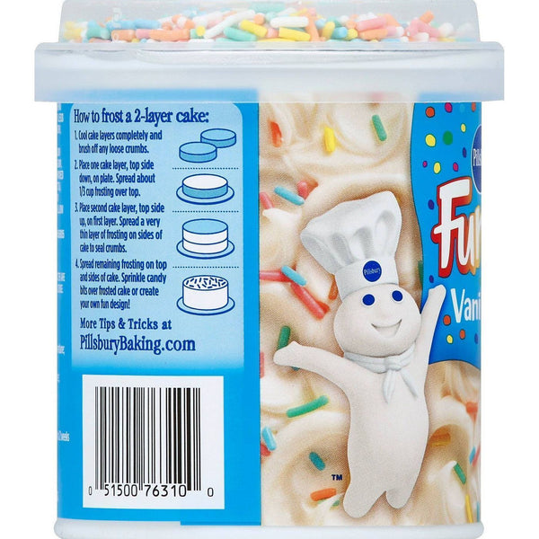 Pillsbury Funfetti Vanilla Frosting (8 x 453g)