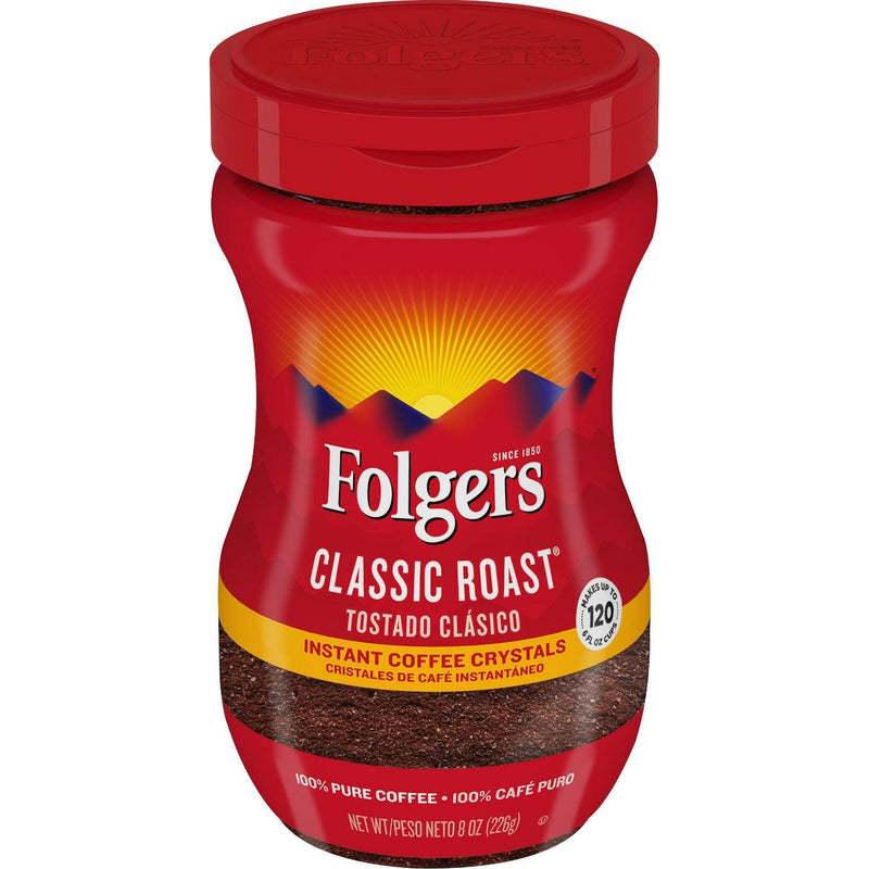 Folgers Classic Roast Instant 100% Pure Coffee (6 x 226g)