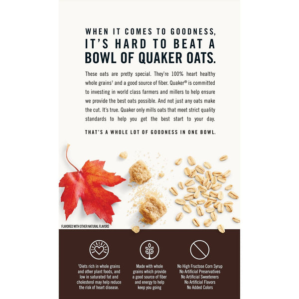 Quaker Instant Oatmeal Maple & Brown Sugar (12 x 344g)